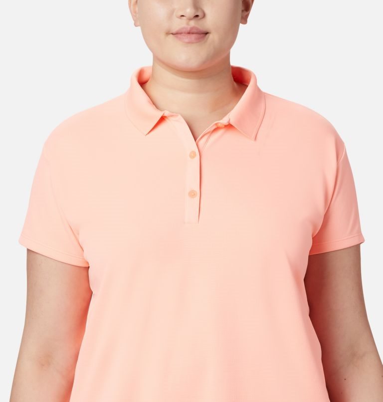 Women's Columbia PFG Innisfree Short Sleeve Polo Shirts Pink | Plus Size CA-HC80L